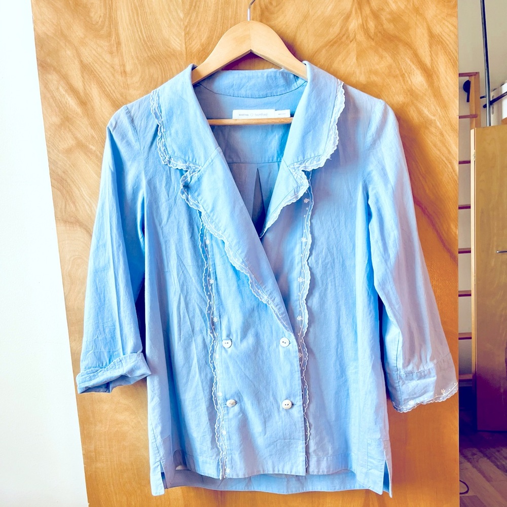 Martha Ward x Bamford Tuxedo blouse XS